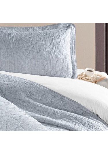 Schafer Shine Yatak Örtüsü Seti -3 Parça -İndigo Çok Renkli