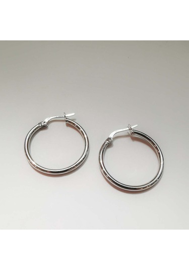 Choice Halka Gümüş Kadın Küpe Rodyum L