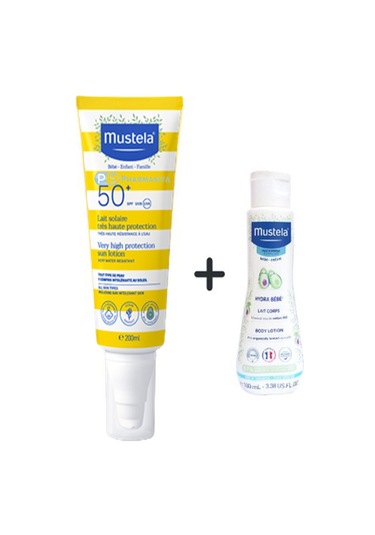 Mustela Bebe Güneş Losyonu SPF 50+ 200 ML + Vücut Losyonu 100 ML