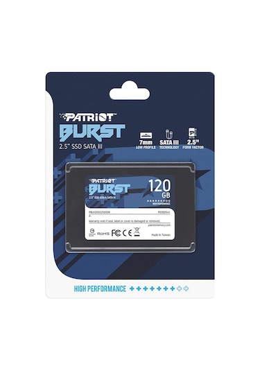 Patriot Burst PBU120GS25SSDR 2.5" 120 GB SATA 3 SSD
