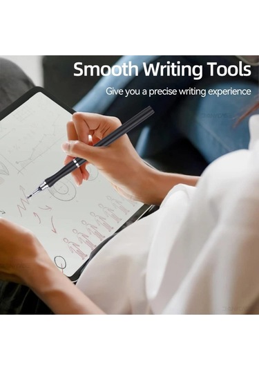 Gümüş Evrensel Çizim Tableti İçin 2'si 1 Arada Stylus Kalem Kapasitif Ekran Dokunmatik Kal Mobil Android Ios Kalem Stylus 56851356