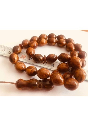 Toz Sıkma Ateş Parçalı Kokulu Kehribar Tesbih E