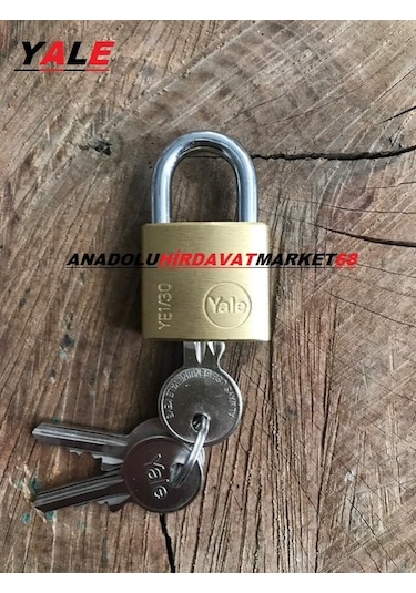 Yale Pirinç Asma Kilit 30mm Paslanmaz Çelik Asma Kilit