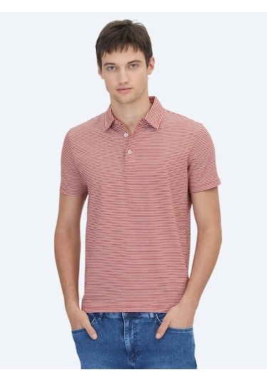 Kip Kiremit Polo Yaka %100 Pamuk T-shirt KIREMIT