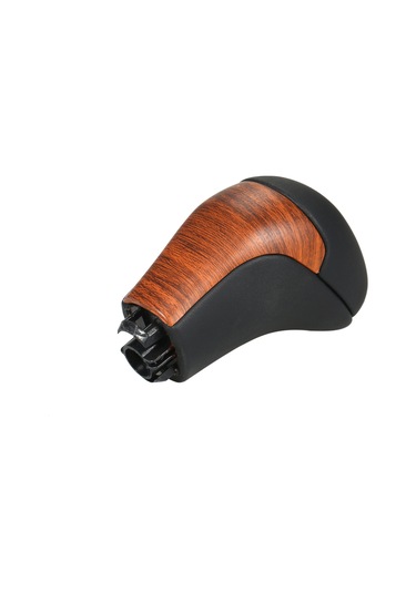 Ranyeek Toyota Yeni Prado, Highlander, Land Cruiser Prado 150 Fj150 2018-2020 Otomatik Vites Kolu Kolu Başı - Ahşap Desenli Pu Deri + Plastik Siyah