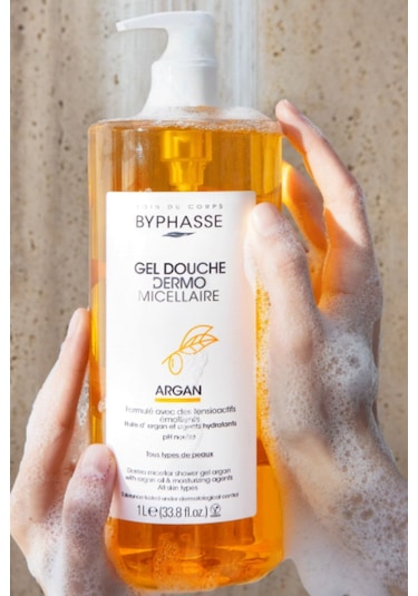 Byphasse Dermo Micellar Argan Oil Duş Jeli Tüm Ciltler İçin 1 L