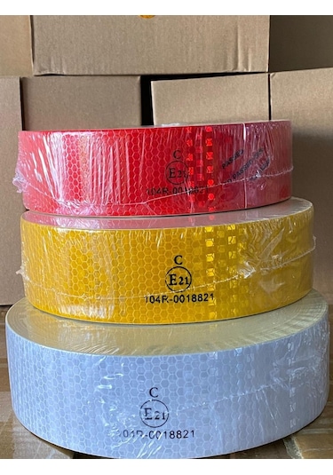 3ng Fosforlu Şerit Kırmızı 5 Cm 50 Mt