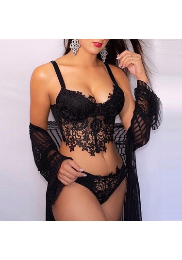 Sones Push Up Sütyen Ve Külot Takımları Kadın İç Çamaşırı Dantel İç Çamaşırı Kırmızı