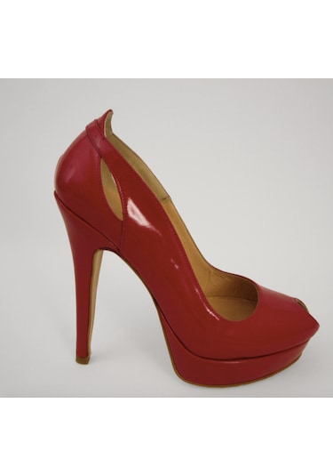 Platform Topuk Fuşya Hakiki Deri Rugan Kadın Ayakkabı Fuşya