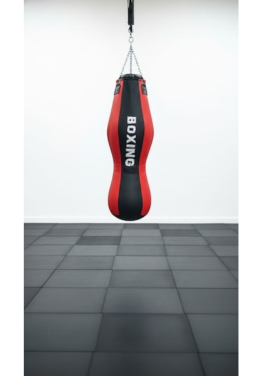 Spor Byfit Salon Tipi Özel Tasarım Mma Boks Torbası Kırmızı - Siyah
