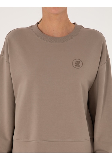 Pierre Cardin Kadın Vizon Sweatshirt 50314963-vr052 Vizon