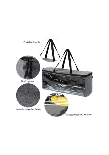 Lemestar Siyah Pvc Şapka Depolama Çantası - 23 Şapka Kapasitesi, Su Geçirmez, Şeffaf Pencere, Hızlı Erişim Fermuarı