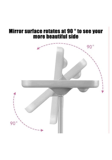 Işıklı Makyaj Aynası Şarjlı 3 Renk Beyaz Işık Gün Işığı Ve Sarı I