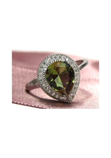 Gümüş Zultanit Damla Taşlı Kadın Yüzük