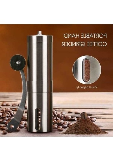 Pazly Taşınabilir Seyahat Seramik Paslanmaz Manuel Kahve Değirmeni: Çelik Bıçak, Ayarlanabilir Öğütme, Altın - Ev & Seyahat İçin