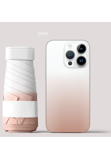 Yystore Kadın Altı Kemikli Ultra Hafif Mini Güneş Şemsiyesi Degrade Renk Dsf5200 Kırmızı