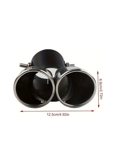 Elmpaly Kavisli Eğimli Ağız Kırmızı Mavi Evrensel Egzoz Redüktörü Modifiye Malzemeleri