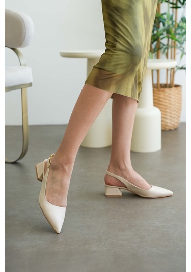 Luis A Costa Lc111 Bej 4 Cm Cilt Topuklu Ayakkabı Siyah