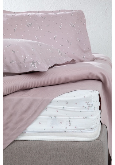 Yataş Bedding Ramona Çift Kişilik Bambu Pike Takımı - Mürdüm