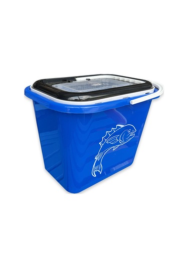 Balıkçı Kovası - 15 Lt - Fishack - Süzgeçli - Mavi Kod 179