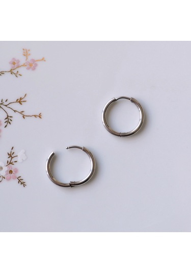 Heppii 16 Mm Cerrahi Çelik Halka Küpe Gümüş Renkli