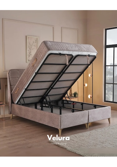 Cozy Çift Kişilik Yatak Baza Başlık Seti 160 X 200 160 x 200 CM