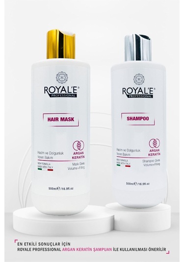 Royale Professional Argan Keratin Hacim ve Dolgunluk Veren Saç Maskesi 500 ML