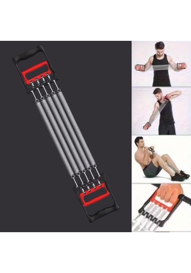 Mercansa Buffer Göğüs Genişletme Ve Kuvvet Egzersiz Aleti - 5 Yaylı 5 Kademeli Ayarlanabilir Fitness Ve Kuvvet Antrenmanı Ekipmanı