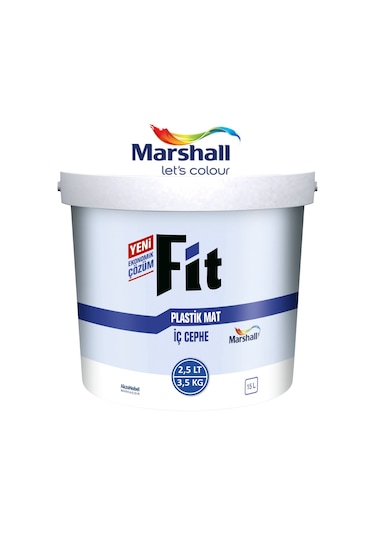 Marshall Fit Plastik Su Bazlı Iç Cephe Duvar Boyası 2.5Lt=3.5Kg-K (279683759)