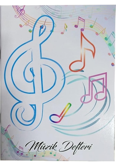 Müzik Defteri Büyük Boy A4 40 Yaprak Karton Kapak Sol Anahtarlı Kareli Müzik Defteri 1 Adet
