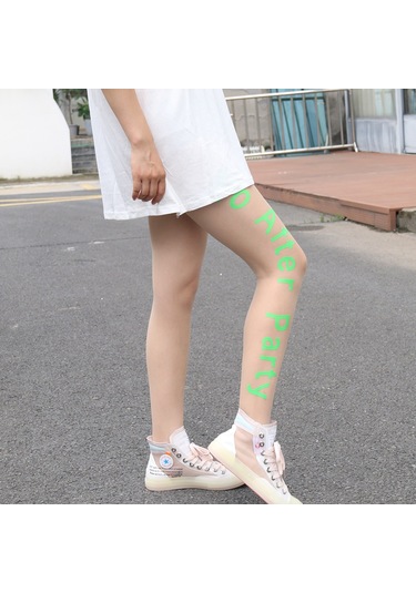 Springsun Kadınlar İçin Gece Işıyan Ultra İnce Transparan Tulum Çorabı Siyah+gümüş - Nefes Alıcı, Ter Emici, Esnek Ve Cilt Dost Diğer