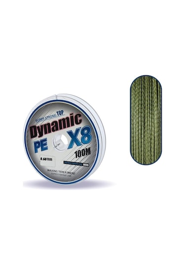 Captain Dynamic Soft PE 8 Örgü İp Misina 100mt Yeşil 0.18 mm