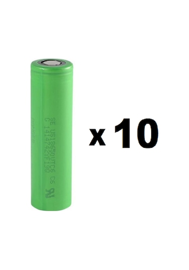 Sony VTC6 3000 mAh 3.7 V 18650 Li-Ion Şarj Edilebilir Pil 10'lu