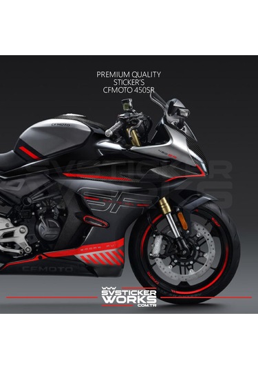 Cfmoto 450sr Sticker Ön Kafa Kaplama Modeli Hazır Kit Karbon Sticker Desen Kaplama