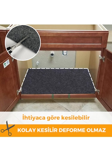 Beylini Lavabo Altı Matı Sıvı Geçirmez Kaymaz Taban 60x76 Cm