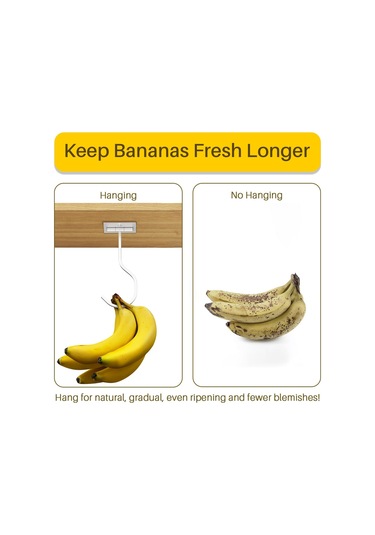 Springsun Gümüş Renkli Çekilebilir Mutfak Muz Kancası - Kolay Kurulumlu, Ayarı Kolay Tavan Montajlı Sebze Meyve Asma Demiri