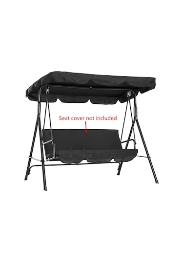Suntek Salıncak Gölgelik Yedek Kapak Üst Veranda Hamak Siyah