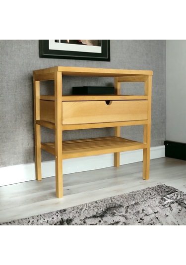 Doğal Ahşap Çekmeceli Komodin 1. Sınıf Masif Çam Ağacı Doğal Ahşap Çekmeceli Komodin 1. Sınıf Masif Çam Ağacı