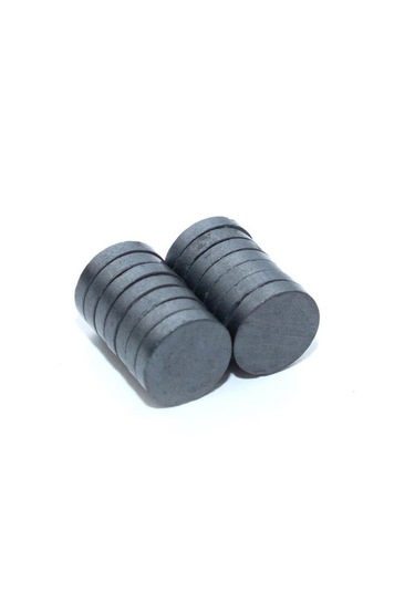 Ferrit Mıknatıs Oxit Magnet Çap 10 Mm Kalınlık 3 Mm Yuvarlak Kömür - 2.000 Adet
