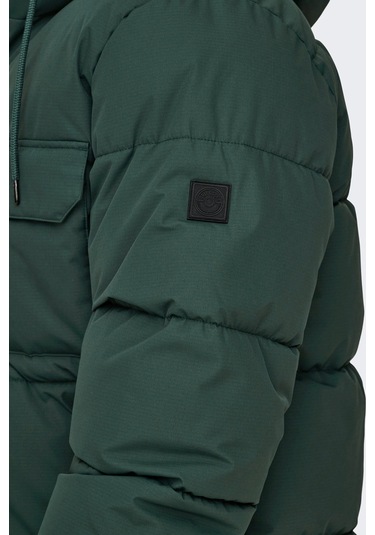 Only & Sons Erkek Onselıjah Kapüşonlu Rüzgar Geçirmez Mont 22029661 Yeşil Yeşil