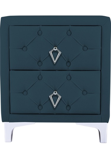 Ruby 2 Çekmeceli Komodin- Silver Model Kapitoneli Yatak Odası Iki Çekmeceli Komodin&şifonyer Modeli Mavi Ruby 2 Çekmeceli Komodin- Silver Model Kapitoneli Yatak Odası Iki Çekmeceli Komodin&şifonyer Modeli Mavi