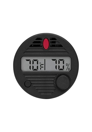 Xikar Round Siyah Dijital Higrometre Nemölçer