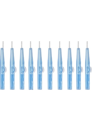 Willowhaven 0.7mm Mavi Diş Arası Fırçası 10lu Set - Taşınabilir, Ergonomik, Plak Temizleme