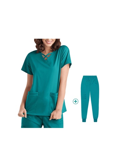 Suntek Kadın Scrubs Kozmetoloji Pet Shop Xl-mavi-göl