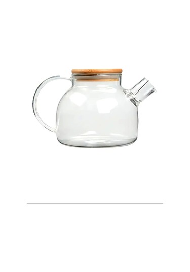 Bambu Kapaklı Borosilikat Cam Demlik 1000ml Royaleks-cm-2000 Renkli