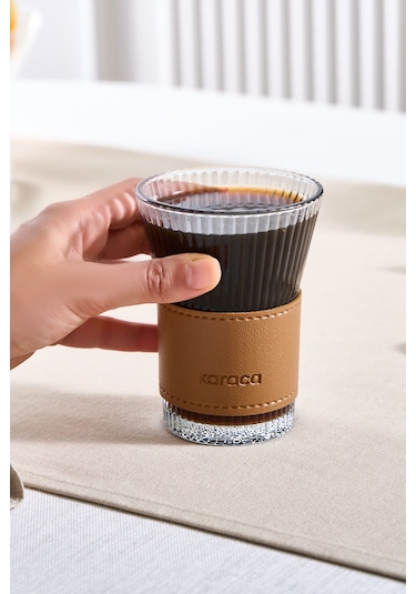 Karaca  Leather Cool Touch Latte Bardağı 210 Ml Kahverengi