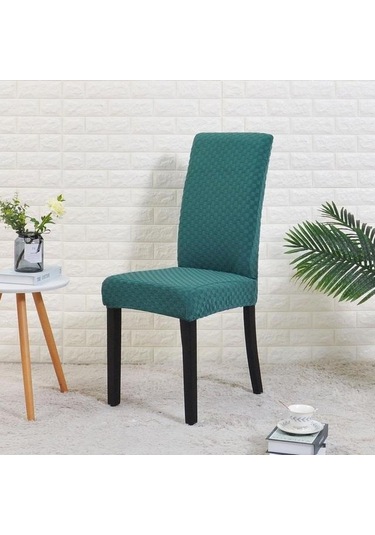 Mavi Yemek Odası Için Jakarlı Sandalye Kapak Spandex Streç Sandalye Ziyafet Parti Otel Için Koltuk Kılıfı Kapakları