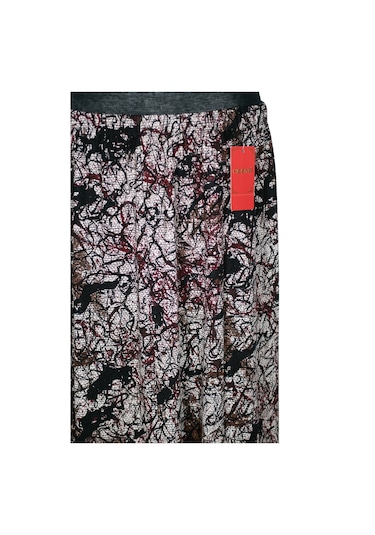 Hesna Kadın Ecem Battal Beden 8 Parça Lastikli Siyah Etek D50 Siyah