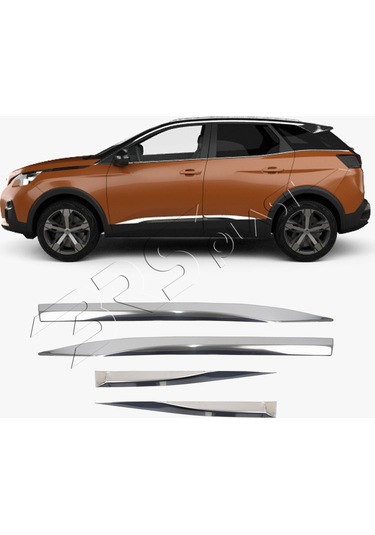 Peugeot 3008 Uyumlu 2016-2023 Krom Yan Kapı Çıtası 4 Parça Paslanmaz Çelik
