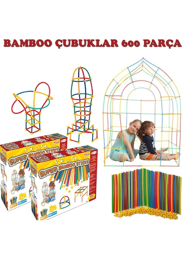 600 Parça Ouyuncak Bambu Çubuk Orjınal Dede Eğitici Öğretici